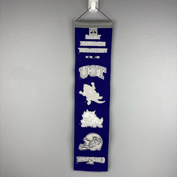 Texas Christian University Hanging Wool Pennant - Picture 5 of 8